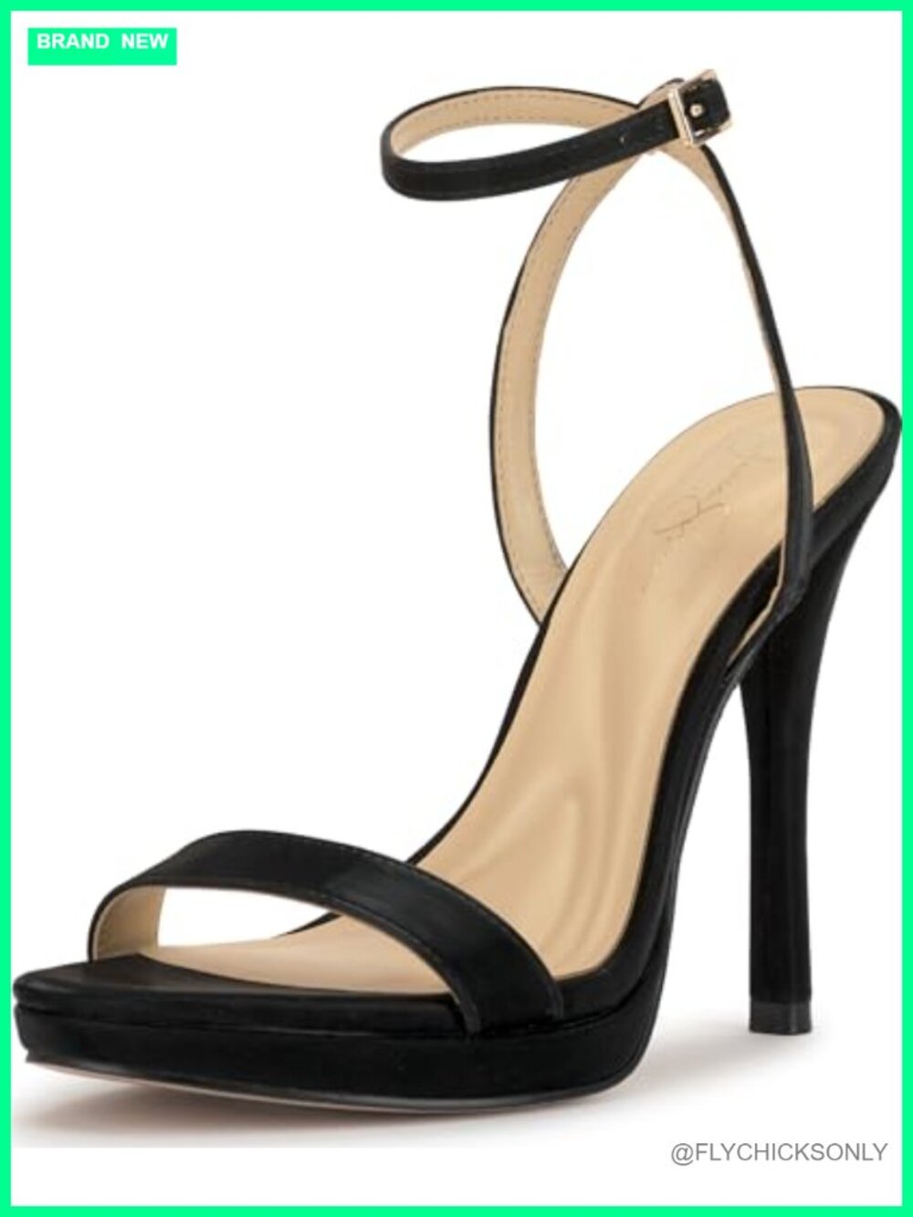 Ankle Strap High Heel Platform Sandals with Stiletto Heel and Buckle